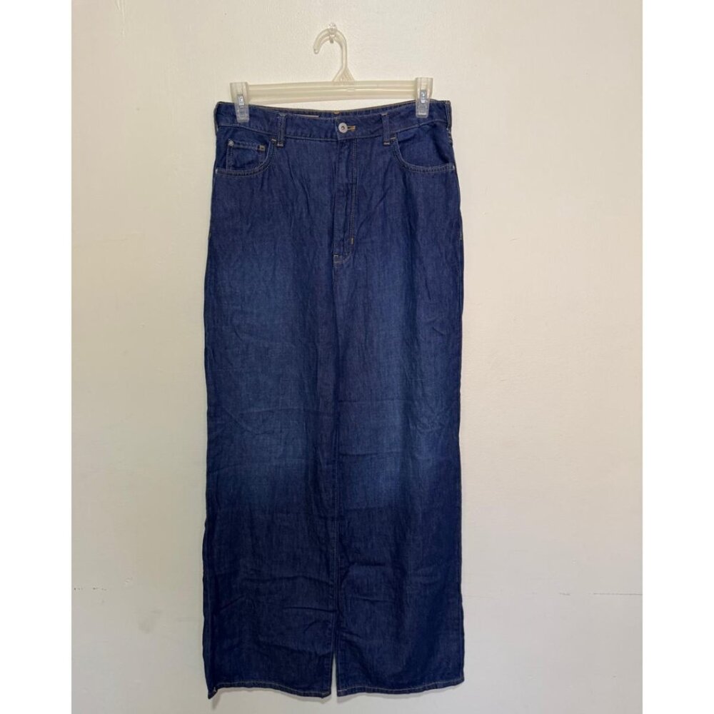 Anthropologie Pilcro Jeans The Annie High Rise Wide Leg Blue Denim Size 30 - Picture 2 of 15